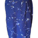 Laura Scott Petite Blue Floral Skirt – Size 6P Photo 0