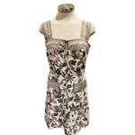 Tory Burch New Ivory Wisteria Silk Sleeveless Zip Up Size 8 Photo 1