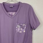 Real Essentials Lavender Floral Print Buttery Soft Pajama Set Size M Purple Size M Photo 1