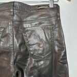 AG Adriano Goldschmied Brown Faux Leather Legging Ankle Pants Size 27 Photo 7