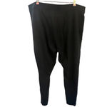 Jessica Simpson  Stretch Pants Leather Look in the Front Zipper Hem 2X Plus Black Photo 1