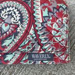 Waverly Inspirations Quilted Paisley Floral Cloth Wallet Large Trifold Red Photo 1