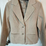 Relativity  tan suede/leather jacket size small Photo 0
