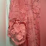 MIGUELINA Revolve Pink Scalloped Lace Crochet Pink Cover Up Small Beach Resort Photo 4