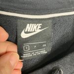 Nike  black hoodie sweatshirt white logo women's size small kangaroo pocket Photo 2