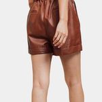 FRNCH NWT  brown faux leather shorts Photo 1
