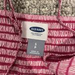 Old Navy  Dress Womens S Spaghetti Strap Side Zip Pink White Stripe Smocked Flow Photo 1