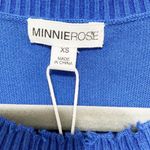 NEW Minnie Rose Cotton Cashmere Knit Stretch Frayed Hem Tank Sweater Dress Blue  Photo 2