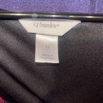 cj banks Women’s  Red Lace Over Black 3/4 sleeve stretch pullover blouse 1X Photo 3