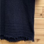 Velvet Graham & Spencer Small Cashmere Short Sleeve Raw Edge Sweater Oversized Blue Photo 3