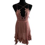 Free People  One Adella Slip Short Mini Dress Small Women’s Rose Photo 1