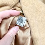 Perry Ellis Coat Women Size 6 Tan Wool Long Peacoat Collared Button Pockets Photo 5