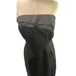 Ann Taylor Little Black Dress Sz 4 Black Pleated Ruffle Strapless Date Wedding Photo 1