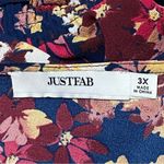 JustFab Navy Floral Smocked Midi Dress Cottagecore Romantic Boho Style 3X Photo 2