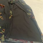 Cache  size 12 vintage floral silk Black Green Patterned Maxi Dress 90s guest Photo 6