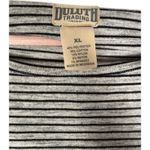 Duluth Trading Co Striped Boatneck Long Sleeve Casual Shift Knit Dress Womens XL Gray Photo 5