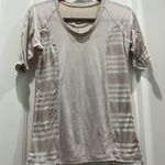 Lululemon Puri Tee Short Sleeve Tee in Beige and Dune Tonka Stripe Sz 6 Photo 5
