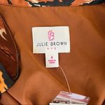 Julie Brown  Tie Neck Tiger Print Button Front Blouse Photo 5