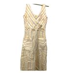 Monteau Los Angeles small linen blend women’s dress pinstripes Photo 3