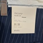 A New Day  Women's High Rise Skinny Ankle Pants Navy Blue Pinstripe 8 Regular Photo 2