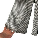 Doe & Rae Gray & White Checkered Balloon Sleeve Off Shoulder Blouse Women Sz M Photo 2