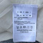 SET Women’s German Designed 100% Linen Long Sleeve Pleated Back White Top Sz 4 Photo 4