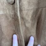Vintage Montgomery Ward 1950s Suede Longline‎ Jacket Coat Small medium lined Brown Photo 5