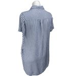 Tommy Bahama Blue White Striped Short Sleeve Tassel Mini Shirt Dress Size S Photo 2