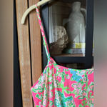 Lilly Pulitzer  Deanna Romper Southern Charm Flamingo v neck sleeveless neon Photo 5