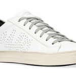 P448 Women's Sneakers John White Leopard Print Leather Shoes Size 38/7.5 Photo 0