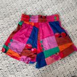 Love, Dress Retro Color Block Cherry Floral Flowy Shorts Multicolor (XSmall) Blue Size XS Photo 1