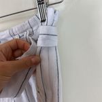 Abercrombie & Fitch  Linen Belted High Waist Black &‎ White Stripe Shorts Sz Sml Photo 3