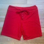 Aerie Red Ribbed Pajama Shorts Photo 0