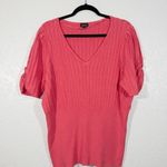 Torrid New Pink Fitted Pullover V-Neck Sweater Size 4X Photo 1