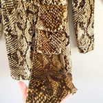 Retrofête Retrofete | Eleanor Velvet Snake-Print Cocktail Dress | Gold Snake | Sz XS Photo 5