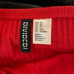 Divided Red Long Sleeve Crop Top Photo 1