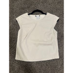 Sincerely Jules Faux Leather Off White Short Sleeve Top S Photo 1