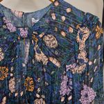 Veronica Beard Peppa Floral Mini Dress Floral Print Metallic Silk Chiffon Size 0 Photo 9