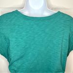 J. Crew Casual Cotton Short Sleeve Tie Waist Tshirt Dress Marled Teal Green M Green Size M Photo 8