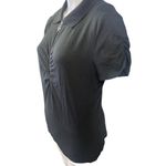 Michael Kors  Women's Black Short Sleeve Zipper front Shirt L SKU 2649 Photo 1