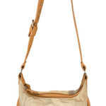 Stone Mountain USA‎ Canvas Spectator 2 Zip Hobo with Leather Trim Blue Tan Purse Photo 0