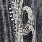 Vocal VTG L Large Top Black Ribbed Embellished Studs Y2K Dark Fairy Goth Punk Photo 8