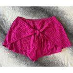 Victoria's Secret  Pink Metallic Stripes Tie Front Pull On Shorts Size XL NWOT Photo 2