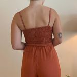 European Boutique burnt orange linen jumpsuit Photo 3