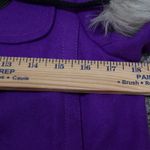 Juicy Couture Vintage Purple Wool Duffle Coat Faux Fur Hood Women's S Y2K Photo 5