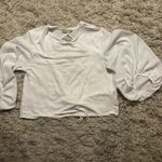 ZARA Elegant White Cut Out Tie-Back Blouse Size S Photo 1