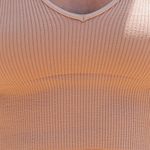 VICI EXHALE RIBBED V-NECK CROP TANK - SAND BEIGE Photo 4
