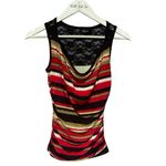 Iz Byer  Y2K Vintage Gathered Sleeveless Top Lace Back XS Photo 1