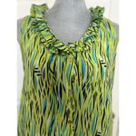 Lilly Pulitzer Lily Pulitzer 100% Silk Vibrant Green Fish Print Sleeveless Blouse Size 6 Photo 1