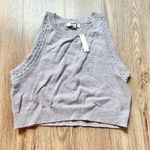 Madewell  Crochet-Trim Crop Sweater Tank in Distant Peri Size M NWT Photo 5